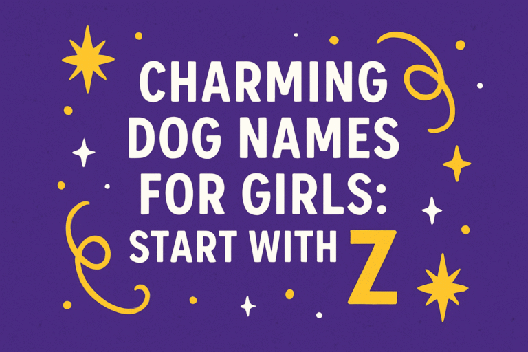 dog names that start with Z girls