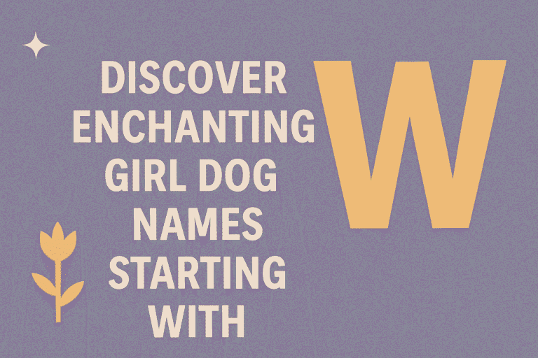 Dog Names That Start with W girls