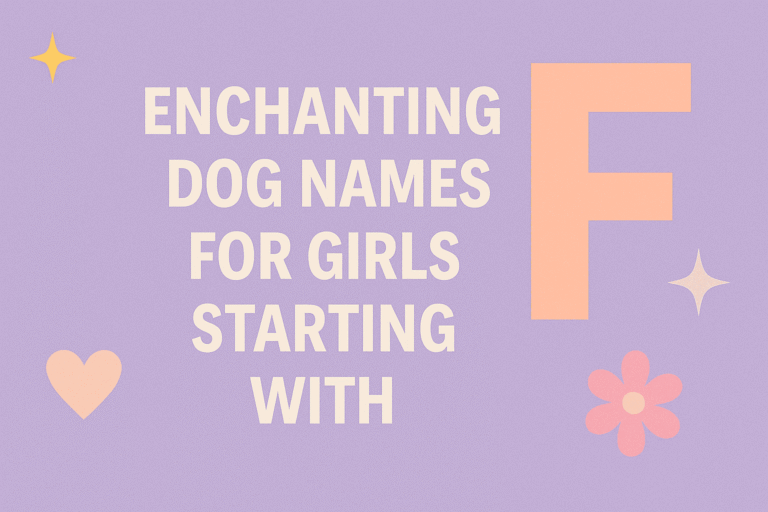 Dog Names that Start with F girls