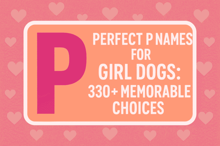 Dog names that start with P girls
